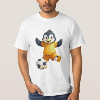 T-shirt funny Penguin Playing football