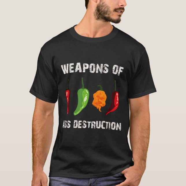 T-shirt Funny Pepper Chili Head Scy Hot Foods  (Devant)