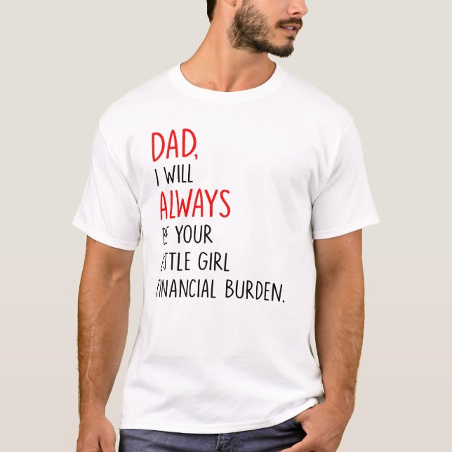 T-shirt Funny Père fille lien, Soutien familial Cadeau (Devant)