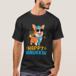 T-shirt Funny Père Noël Corgi Chien Menorah Chanukah Xmas<br><div class="desc">Funny Santa Claus Corgi Chien Menorah Chanukah Xmas Pajama long manches</div>