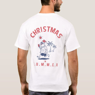 T-SHIRT FUNNY PÈRE NOËL EN JUILLET