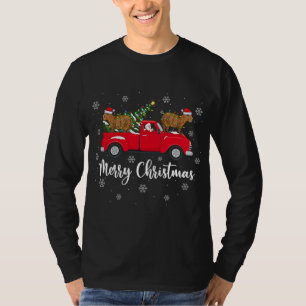 T-shirt Funny Père Noël équitation Arbre de Noël Camion Ca