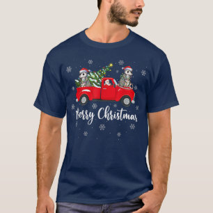 T-shirt Funny Père Noël équitation Arbre de Noël Camion Op
