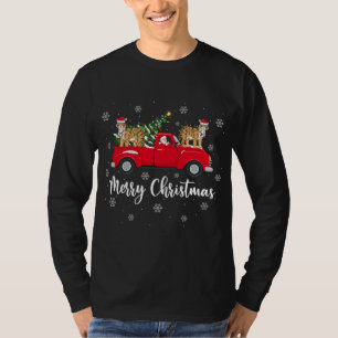 T-shirt Funny Père Noël équitation Arbre de Noël Camion Ti