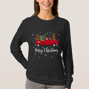 T-shirt Funny Père Noël équitation Noël Arbre Camion Loute