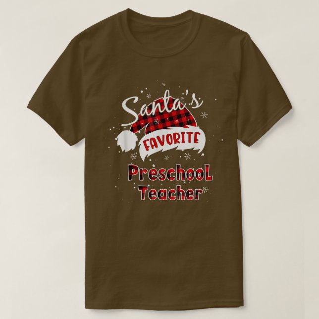 T-shirt Funny Père Noël Favori Enseignant Préscolaire Noël (Design devant)