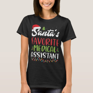 T-shirt Funny Père Noël Favori Médicale Assistant Noël