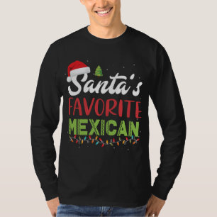 T-shirt Funny Père Noël Favori mexicain Noël Noël Chapeau