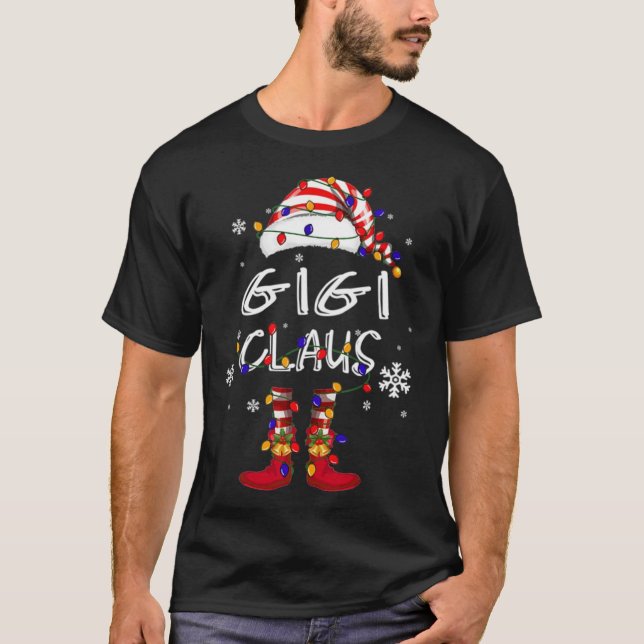 T-shirt Funny Père Noël Gigi Claus Elf Joyeux cadeau de No (Devant)