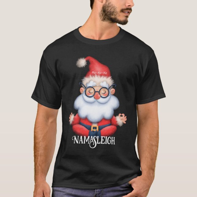 T-shirt Funny Père Noël Namasleigh Noël (Devant)