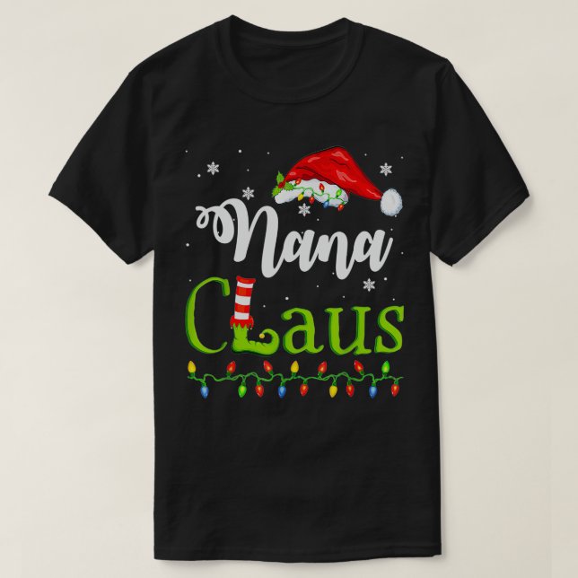 T-shirt Funny Père Noël Nana Claus Famille de jumelage de  (Design devant)