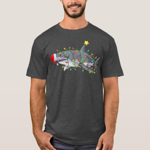 T-shirt Funny Père Noël Sharkmas Costume Noël requin