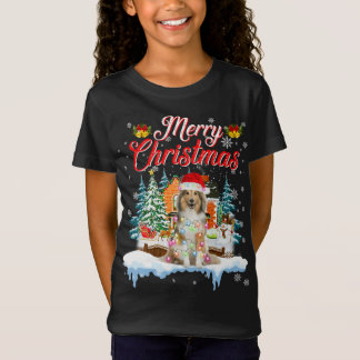 T-Shirt Funny Père Noël Sheltie Dog Joyeux Noël
