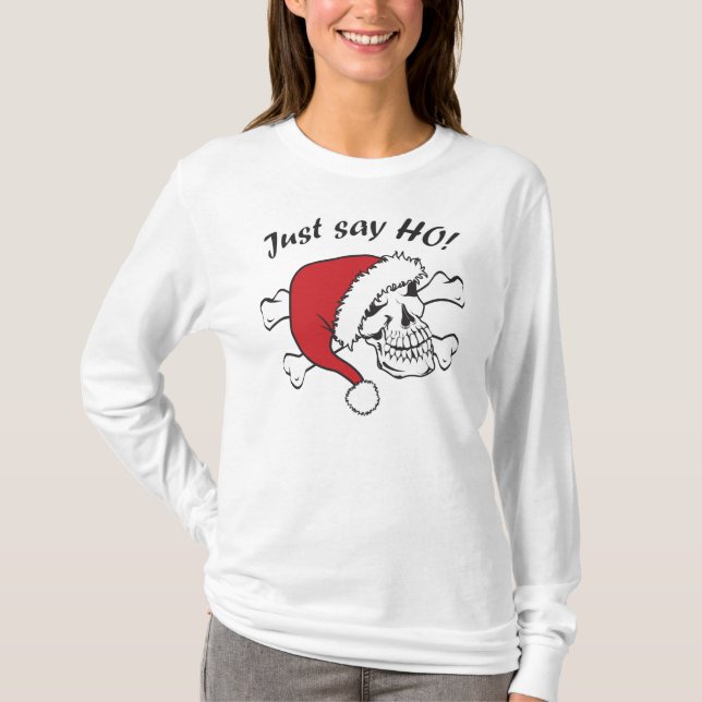 T-shirt Funny Père Noël Skull (Devant)