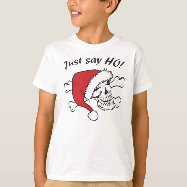 T-shirt Funny Père Noël Skull (Devant)