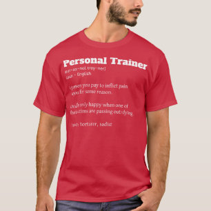 T-shirt Funny Personal Trainer Définition Fitness Coach