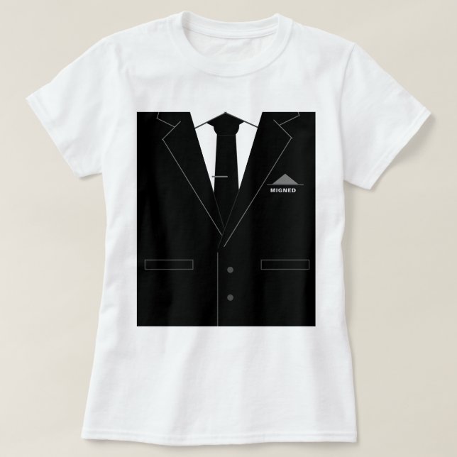 T-shirt Funny personnalisé avec costume d'affaires (Design devant)