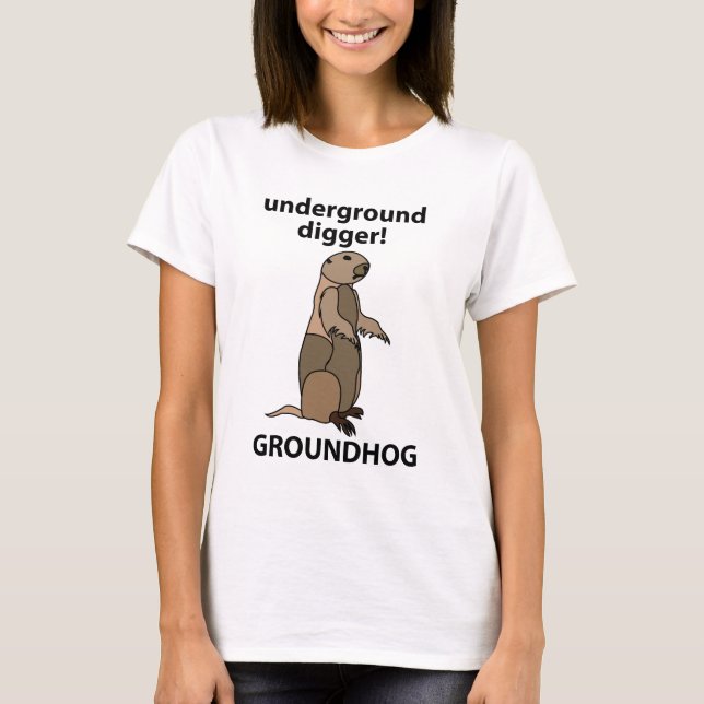 T-shirt Funny Pet Groundhog (Devant)