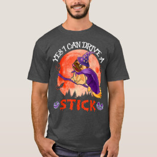 T-shirt Funny Peut Conduire Un Bâton Halloween Carlin Chie
