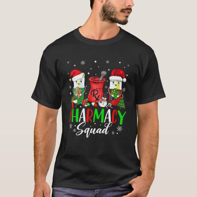 T-shirt Funny Pharmacie Tech Squad Christmas Matching Vaca (Devant)