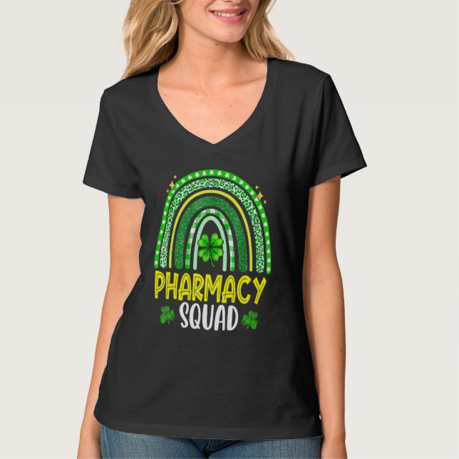 T-shirt Funny Pharmacy Squad Leprechaun Pharmist St Part (Devant)