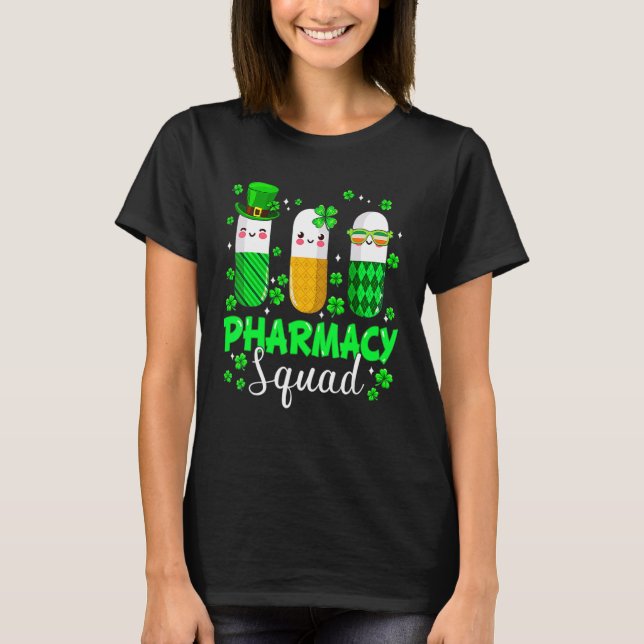 T-shirt Funny Pharmacy Squad Leprechaun Pharmist St Part (Devant)