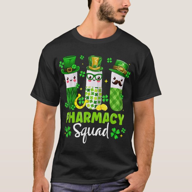 T-shirt Funny Pharmacy Squad Leprechaun Pharmist St Part (Devant)