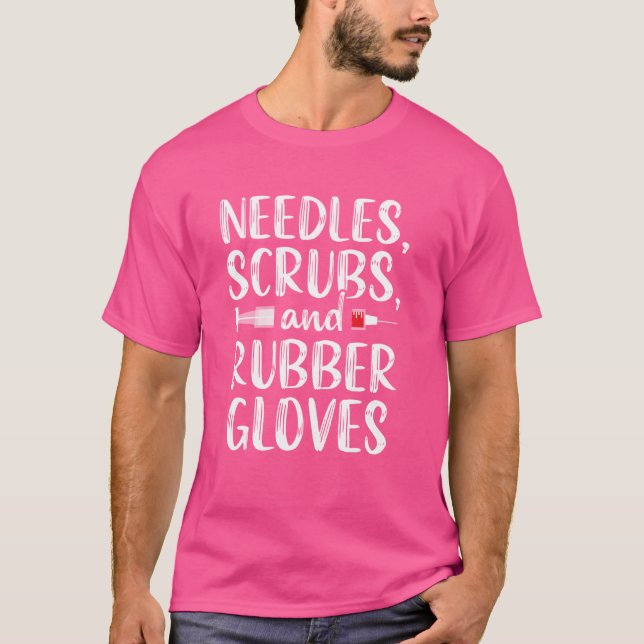 T-shirt Funny Phlebotomiste Technicien en phlébotomie Aigu (Devant)
