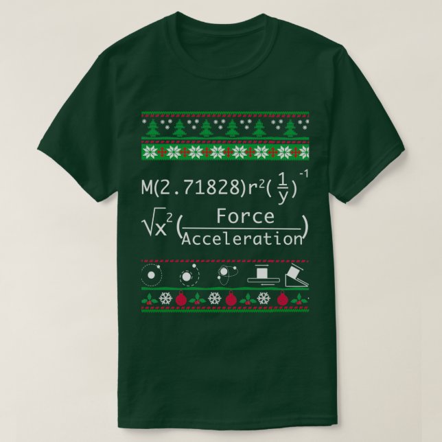 T-shirt Funny Physics Christmas Sweater Merry Xmas in Phys (Design devant)