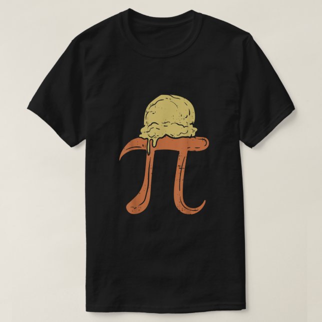 T-shirt Funny Pi A La Mode Chemise Pie Crème Ice Jour De M (Design devant)