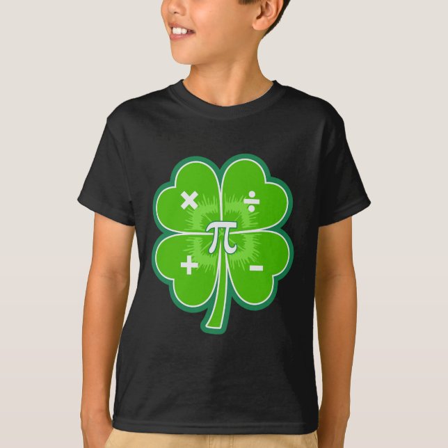 T-shirt Funny Pi Day Math Patricks Day Chance Shamrock Ver (Devant)
