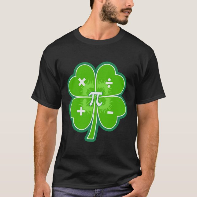 T-shirt Funny Pi Day Math Patricks Day Chance Shamrock Ver (Devant)