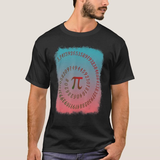 T-shirt Funny Pi Spiral 3 14 Symbole Math Enseignant G (Devant)