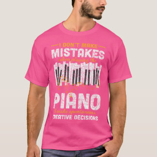 T-shirt Funny Pianist Gift Musician Piano Keys Music Notes