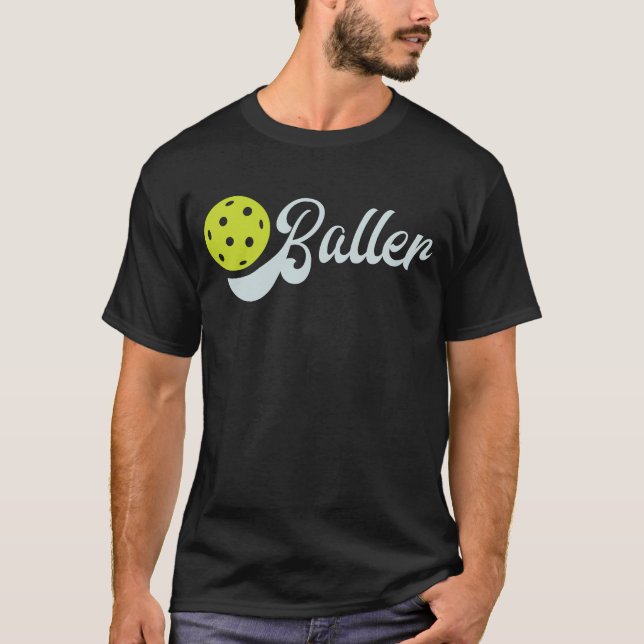T-shirt Funny Pickle Baller Team (Devant)
