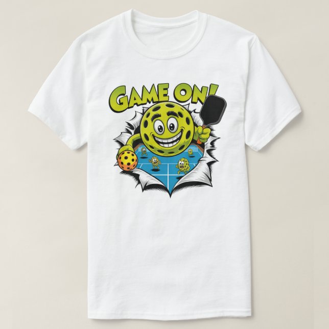 T-shirt Funny Pickleball Géant Pickle Game On (Design devant)