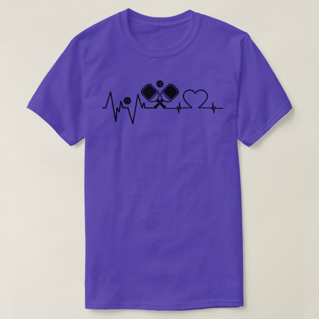 T-shirt Funny Pickleball Heartbeat 18 (Design devant)