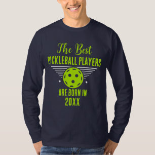 T-shirt Funny Pickleball Nom personnalisé Anniversaire Dat