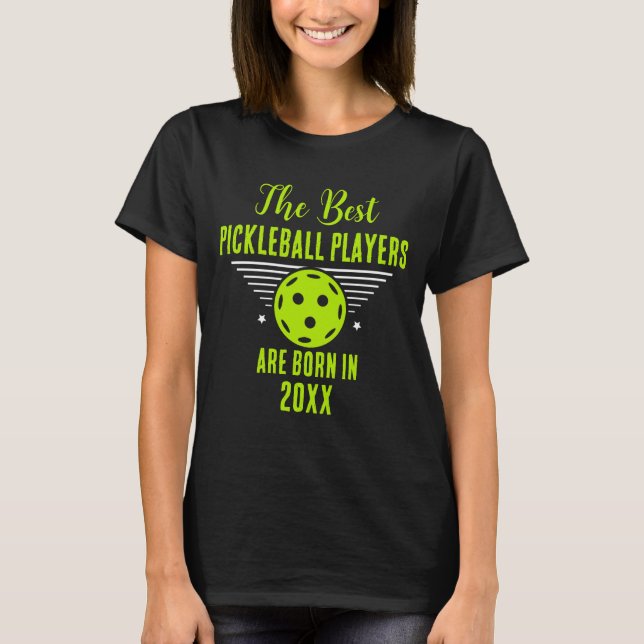 T-shirt Funny Pickleball Nom personnalisé Anniversaire Dat (Devant)