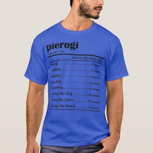 T-shirt Funny Pierogi Nutrition Facts pour Thanksgiving (Devant)