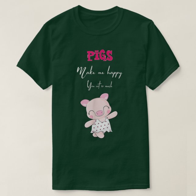 T-shirt Funny pig  (Design devant)