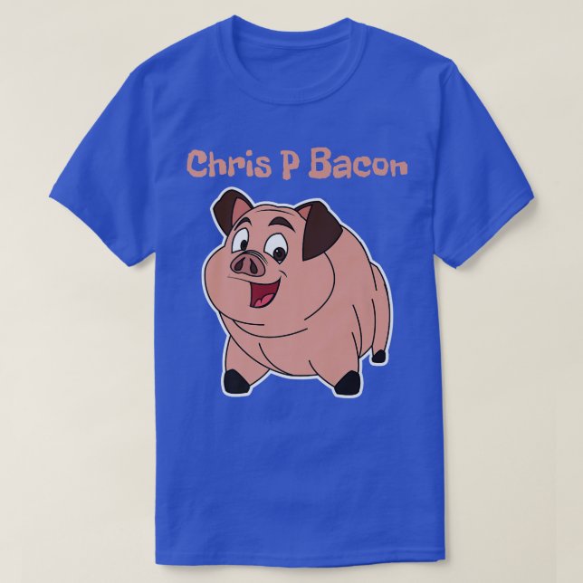 T-shirt Funny Pig Chris P Bacon Nom Premium (Design devant)