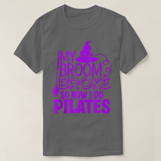 T-shirt Funny Pilates Halloween Gym Eercise Witches Hat Br (Design devant)