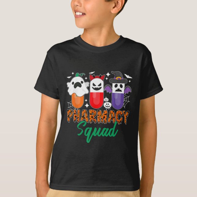 T-shirt Funny Pills Pharmacy Cute Halloween Pharmacy Squ (Devant)