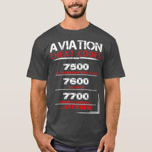 T-shirt Funny Pilot Aviation cheat code 