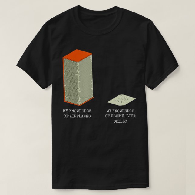 T-shirt Funny Pilot Aviation Knowledge Meme Plane Spotter  (Design devant)