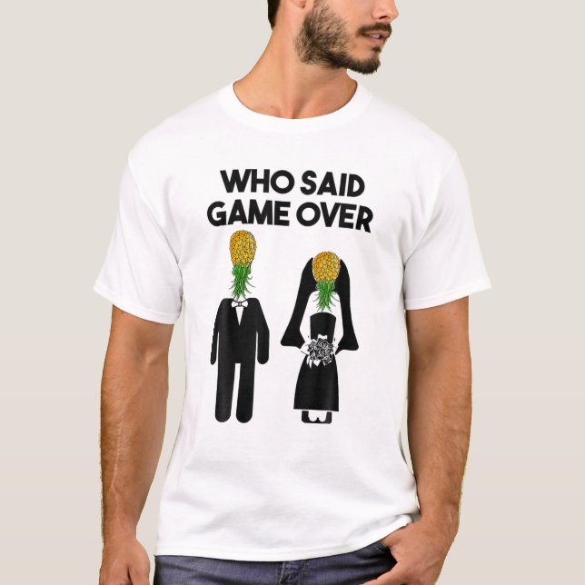 T-shirt Funny Pineapple Swinging Lifestyle Wedding Bride G (Devant)