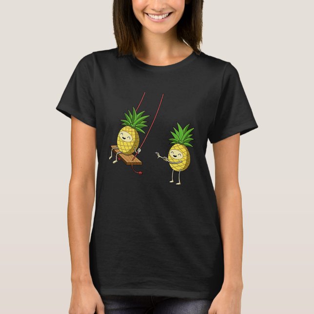 T-shirt Funny Pineapples Swinging Lover Cute Swinger Men W (Devant)
