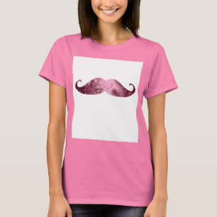T-shirt Funny Pink Bling Mustache