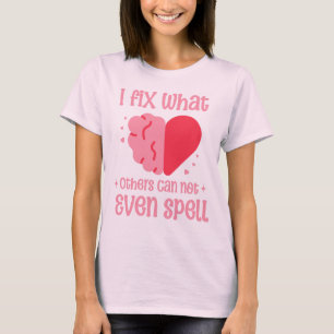 T-shirt Funny Pink Je corrige ce que les autres ne peuvent